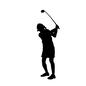 ゴルファー ゴルファー スポーツ,アスリート,打つ,スイング,ゴルフ,ゴルファー,競技,女性,女の人,人間のシルエット素材