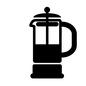 ポット ポット キッチン,台所,調理器具,クッキング,キッチンツール,キッチン用品,コーヒーポット,ポット,紅茶,ティーサーバーのシルエット素材