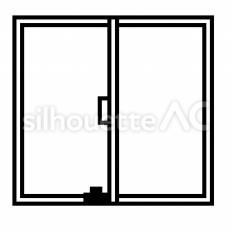 窓の施錠 窓,解錠,ガラスのシルエット素材