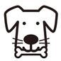 犬 犬 ホネ,骨,エサ,咥える,アップ,顔,正面,マーク,犬,いぬのシルエット素材