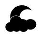 晴れ時々曇り 晴れ時々曇り 晴れ時々曇り,天気,天気予報,曇り,くもり,雲,晴れ,夜,月,ムーンのシルエット素材