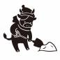 雪を掘る牛 牛,掘る,雪かき,ニット帽子,スコップ,雪遊び,動物,かわいい,擬人化,遊ぶのシルエット素材
