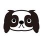 イヌ イヌ 小型犬,垂れ耳,パンダ目,ペット,飼い犬,愛犬,イヌ,いぬ,生物,生き物のシルエット素材