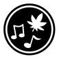 レゲエ レゲエ レゲエ,二重丸,音符,音楽記号,葉っぱ,葉,大麻,音楽,ミュージックのシルエット素材