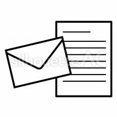 手紙 卒業式,封筒,便箋のシルエット素材