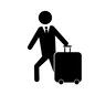 ピクトグラフ ピクトグラフ 出張,移動,スーツケース,キャリーバック,会社,仕事,ビジネス,ピクトグラム,人,人物のシルエット素材