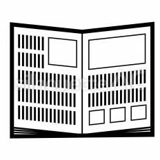 雑誌広告 雑誌,見開き,ページのシルエット素材