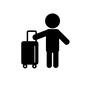 旅行 旅行,スーツケース,人物,人,ピクトグラム,日常,生活,日常生活,生活スタイル,ライフスタイルのシルエット素材