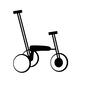 自転車 自転車 自転車,三輪,三輪車,三輪自転車,1人乗り,走行,乗り物,持ち手付き三輪車,棒付き三輪車,乗用玩具のシルエット素材