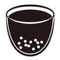 タピオカ 飲み物,タピオカティー,タピオカドリンク,グラス,タピオカ,ジュース,台湾のシルエット素材