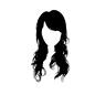 髪型 髪型 ロング,髪,髪型,ヘア,ヘアスタイル,スタイリング,かつら,ウィッグ,女性,女のシルエット素材