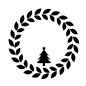 クリスマスラベル クリスマスラベル クリスマスフレーム,クリスマスリース,リース,葉,クリスマスツリー,ツリー,クリスマス,クリスマスイヴ,12月,冬のシルエット素材