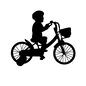 自転車 自転車 子ども,男の子,人,人物,運転,乗る,自転車,サイクリング,サイクリング,買い物のシルエット素材