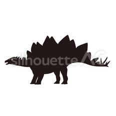 ステゴサウルス 恐竜,古代生物,全身のシルエット素材