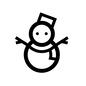 雪だるま 雪だるま,オーナメント,飾り,クリスマス,12月,かわいい,帽子,マフラー,クリスマス飾り,冬のイベントのシルエット素材