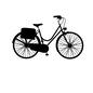 自転車 自転車 配達,自転車,シティサイクル,箱,乗り物,シティサイクル,1台のシルエット素材