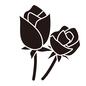 薔薇 薔薇 薔薇,バラ,ばら,2輪,つぼみ,蕾,花,花壇,2本,咲くのシルエット素材