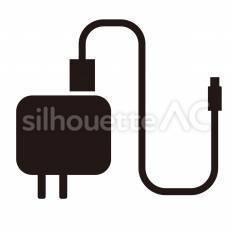 充電器 充電器,アダプタ,電源のシルエット素材