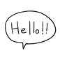 吹き出し 吹き出し 手描き風,ラフ,ふきだし,吹き出し,セリフ,空間,アイテム,横長,楕円形,ハローのシルエット素材