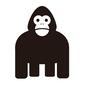 ゴリラ ゴリラ,マウンテンゴリラ,ニシゴリラ,ドンキーゴング,キングゴング,生き物,生物,動物,アニマルのシルエット素材