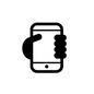 スマートフォン スマートフォン 手,左手,スマホ,スマートフォン,携帯,モバイル,電話,携帯電話,タブレット,端末のシルエット素材