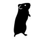 ハムスター ハムスター ネズミ,ハムスター,生物,生き物,動物,アニマル,哺乳類,立つ,立ち上がる,小動物のシルエット素材