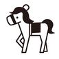 馬 馬 馬,うま,ウマ,ポニー,動物,生物,お城の馬,鞍,メルヘンチック,ファンタジーのシルエット素材