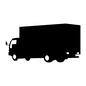 トラック トラック 乗り物,停車,車,車両,走行,自動車,大型特殊自動車,配達,輸送,運搬のシルエット素材