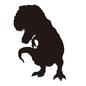 怪獣 怪獣 恐竜,ダイナソー,古代生物,生き物,ティラノサウルス,全身,正面,ファンタジーのシルエット素材