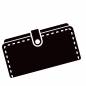 長財布 長財布,財布,カードケース,手帳,母の日,プレゼント,シンプル,誕生日,クリスマス,年中行事のシルエット素材