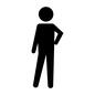 休めの姿勢 休めの姿勢 男,男性,おとこ,男の子,ボーイ,人,ポーズ,格好,全身,手のシルエット素材