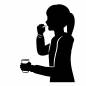薬を飲むポニーテールの女性 薬を飲むポニーテールの女性 女性,カプセル,薬,飲む,ポニーテール,コップ,水,処方薬,市販薬,大人のシルエット素材