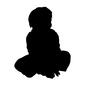 子供 子供 人,人物,人間,子,子供,全身,幼少,座る,赤ちゃん,子どものシルエット素材