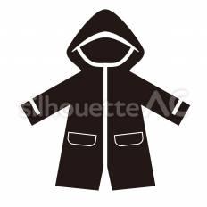 レインコート レインコート,雨具,衣類のシルエット素材
