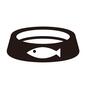 ボウル ボウル,エサ入れ,食器,容器,入れ物,魚,ペット用,ペット用品,アイコンのシルエット素材