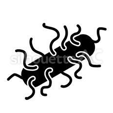 細菌 細菌,除菌,顔のシルエット素材