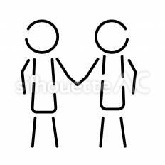 手を繋ぐ ピクトグラム,ピクトサイン,アイコンのシルエット素材
