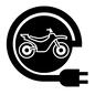 バイク バイク 電気,コード,バイク,1人乗り,二輪車,横向き,ハンドル,乗り物,乗物,乗り物ラインのシルエット素材