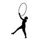 フープ フープ フープ,輪,新体操,バランス,人物,人,スポーツ,運動,身軽,身体運動のシルエット素材