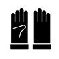 手袋 手袋,グローブ,作業用品,作業グッズ,防護用品防護グッズ,安全グッズ,両手,黒,小物,ファッション小物のシルエット素材