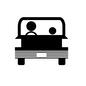 ドライブ ドライブ ドライブ,車,運転,乗る,乗り物,親子,ピクトグラム,人物,2人,家族のシルエット素材