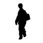 学生 人,人物,人間,全身,男性,少年,学生,生徒,通学,下校のシルエット素材