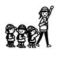 遠足 遠足 園児,幼稚園,幼稚園児,遠足,お出かけ,イベント,先生,子ども,子供,列のシルエット素材