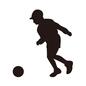 サッカー サッカー サッカー,男の子,帽子,サッカーボール,狙う,ボール,男の子,全身,横向き,シュートのシルエット素材