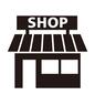 お店 お店 店,店舗,建物,外観,英語,看板,四角,正面,商店,小売り店のシルエット素材