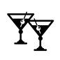 カクテル カクテル アイコン,カクテル,グラス,ドリンク,バー,飲み物,お酒,酒,アルコール,おしゃれのシルエット素材