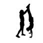 補助倒立 人物,組体操,2人組,組み体操,補助倒立,逆立ち,運動,スポーツ,体育,運動会のシルエット素材
