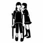 母に内緒話をする女の子 母に内緒話をする女の子 親子,内緒話,座る,母の日,女性,娘,女の子,母子,年中行事,5月のシルエット素材