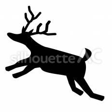 トナカイ トナカイ,角,走るのシルエット素材