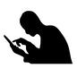 電話する男性 電話する男性 電話,操作,人物,人,ポーズ,振り込め詐欺,詐欺,指,男性,男のシルエット素材